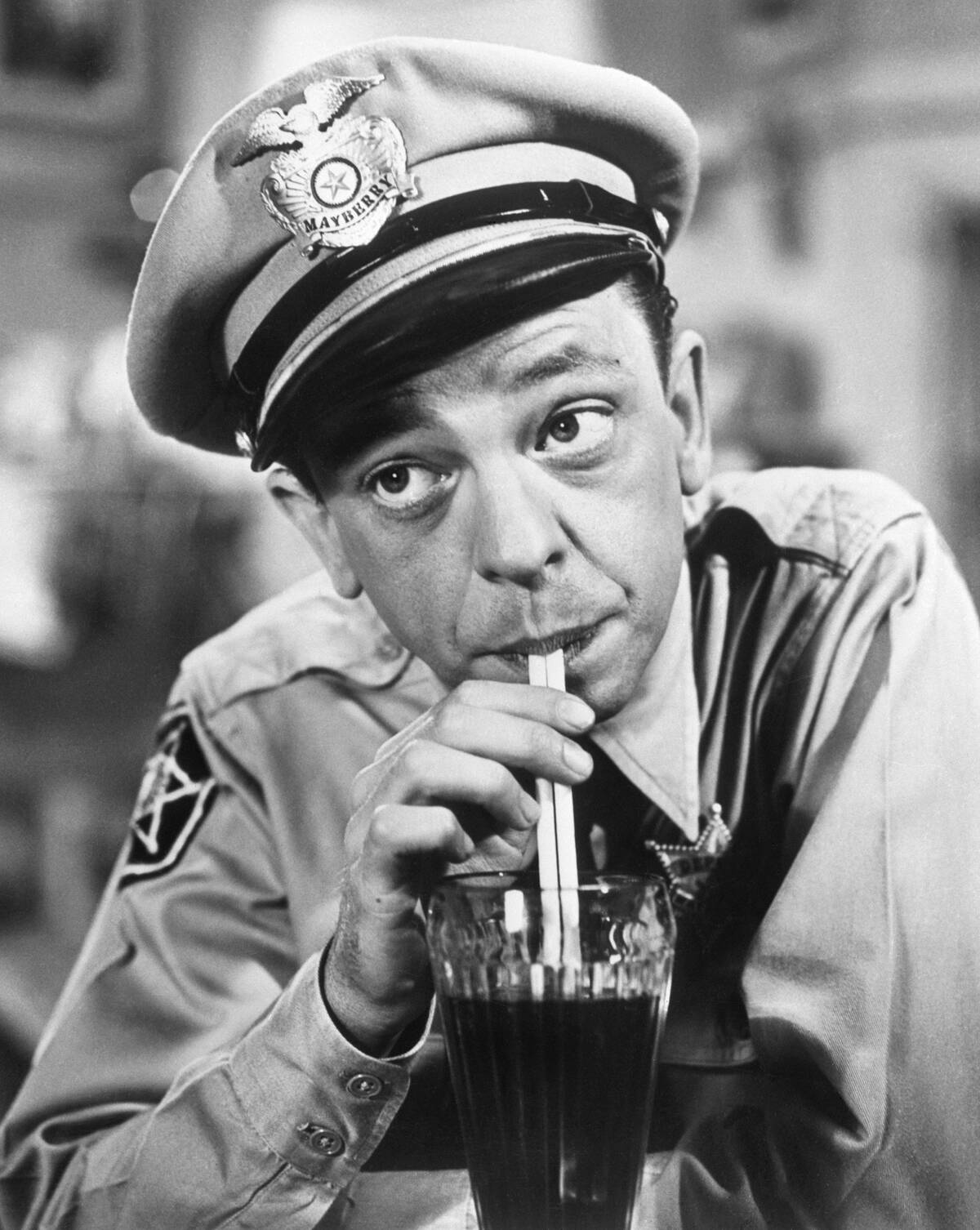 Don Knotts Drinking from Straw