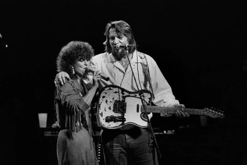 Jessi Colter And Waylon Jennings Perform Onstage