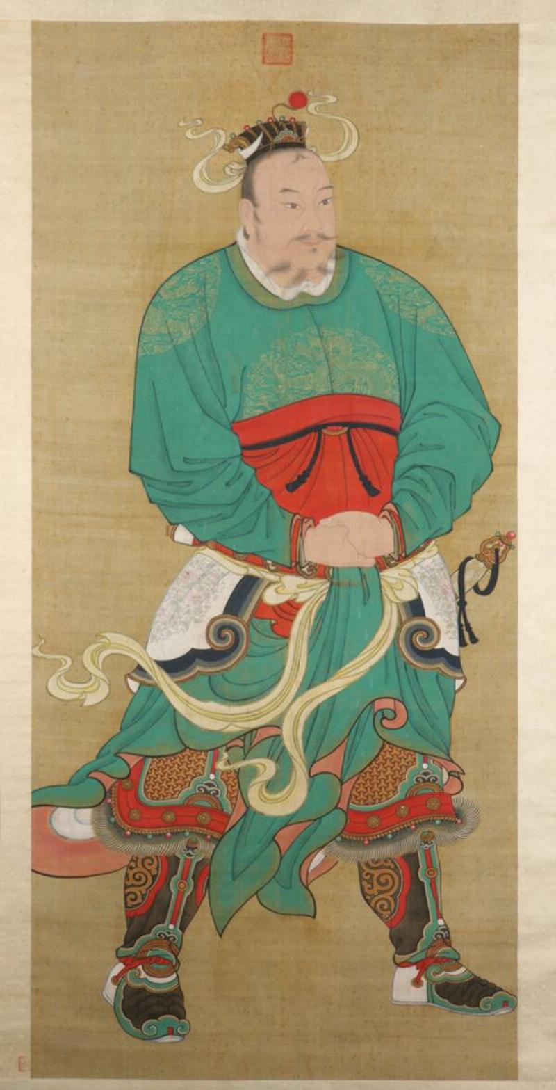 明人画韩信像轴
