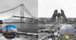 Before-and-after photos of famous landmarks