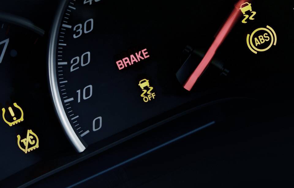 Stability control indicator light.