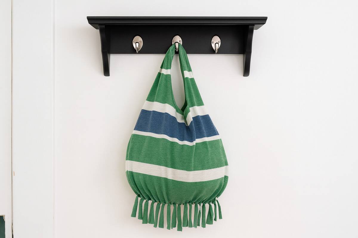 A tote bag made from a T-shirt A tote bag made from a T-shirt