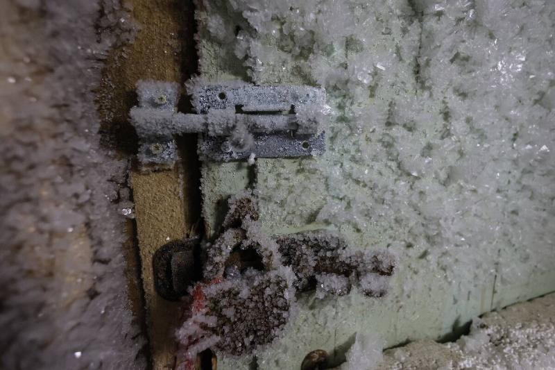 Frozen house lock.