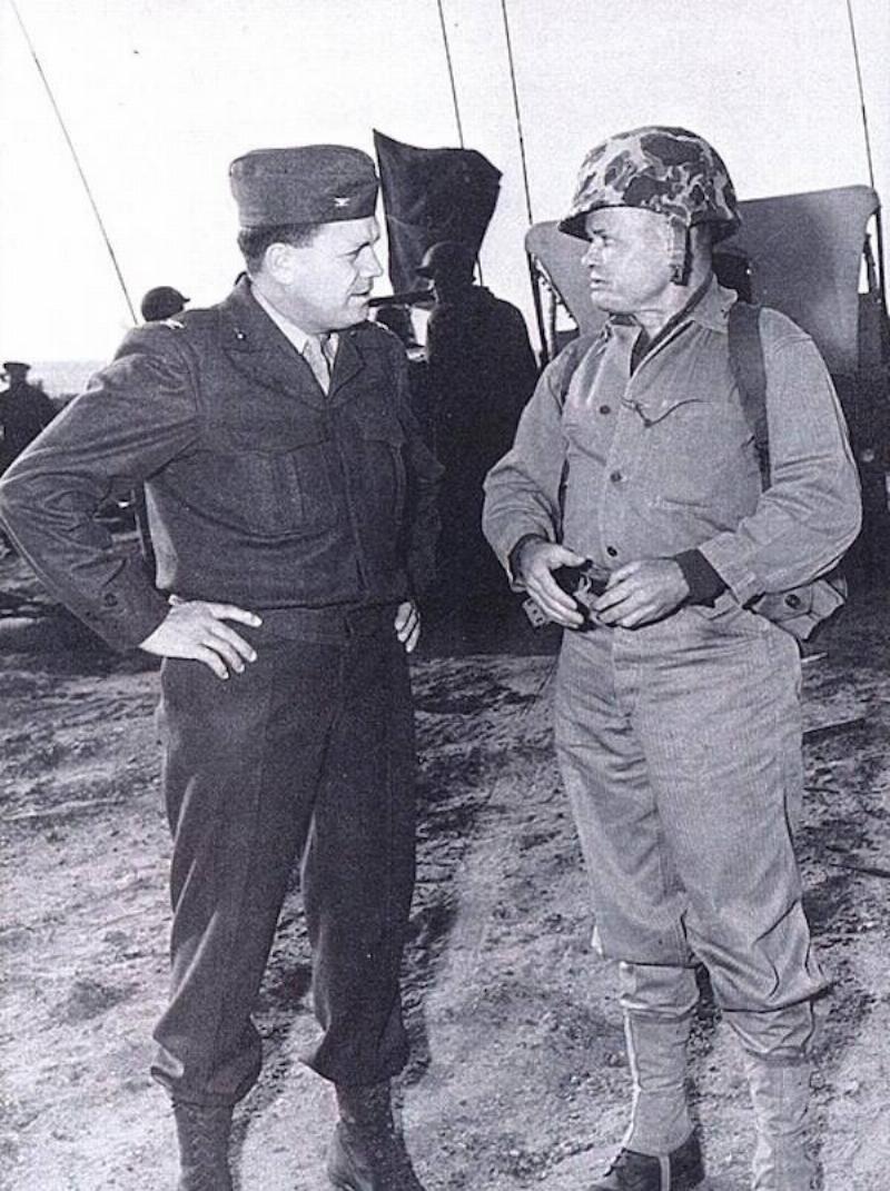 Lewis_Puller_with_Lewis_Walt,_1952_(14480384583)
