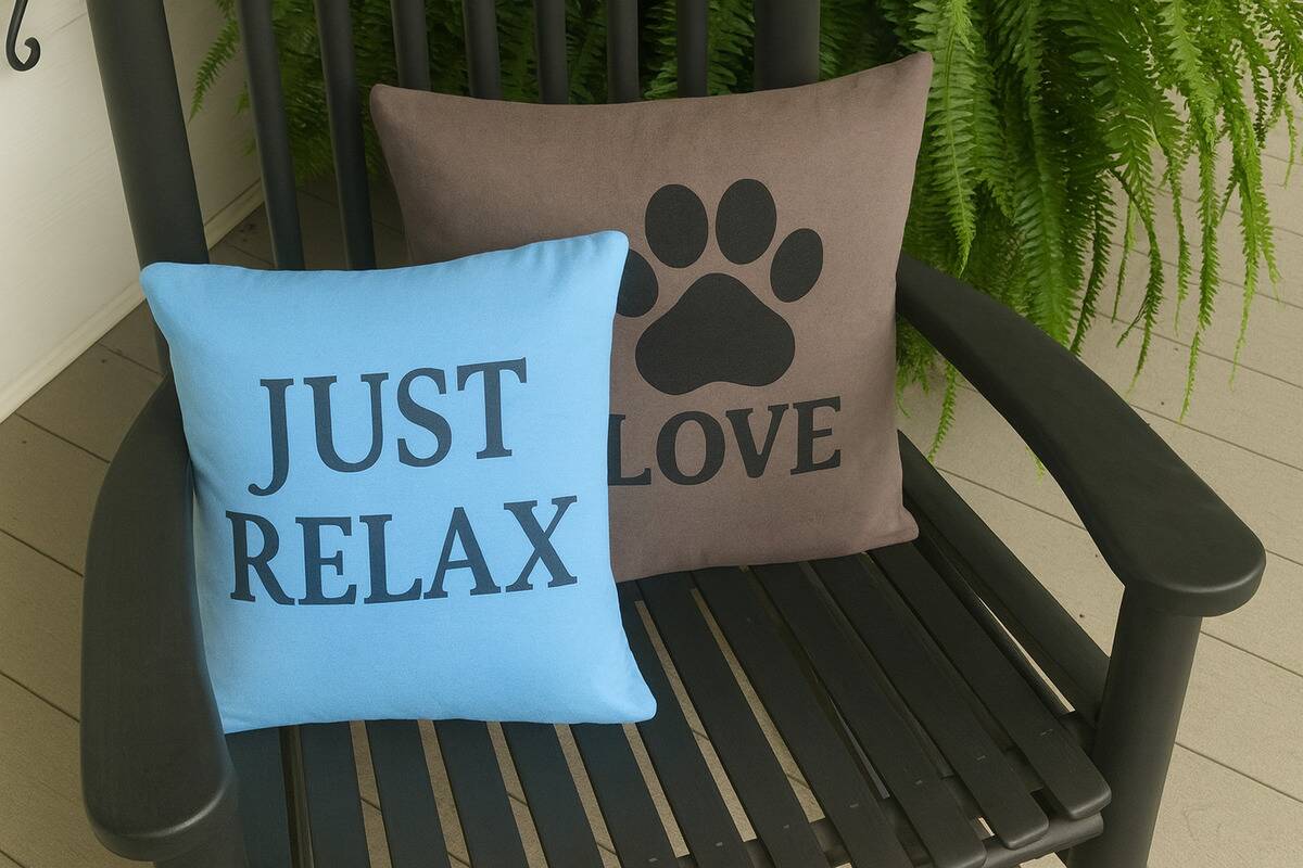 Tshirt throw pillow Two pillows made out of old T-shirts.