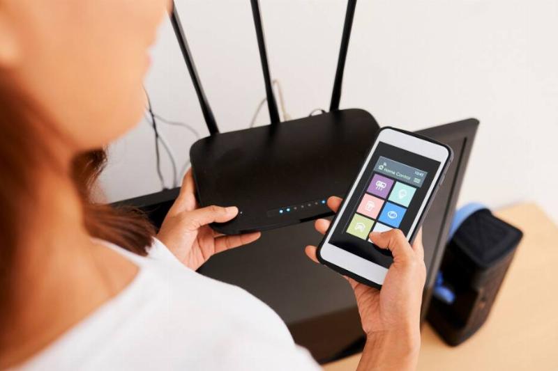 Looking at wifi settings on phone.