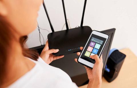 Looking at wifi settings on phone.