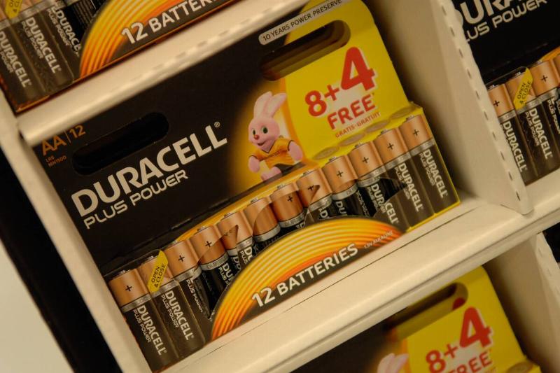 Batteries stored int heir original packaging. 