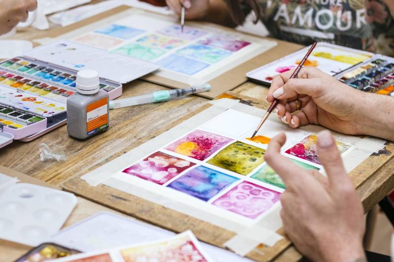 Water color paintings.