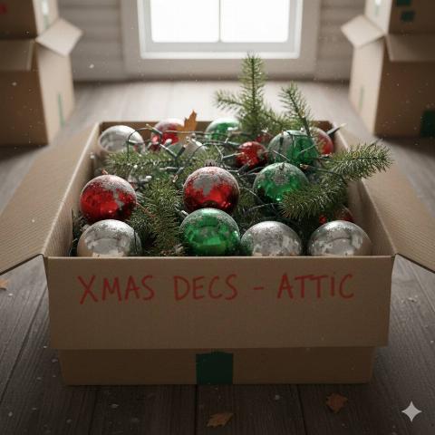 Mold on Christmas decorations.