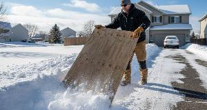 Why People Are Reaching For Plywood Instead Of A Snow Shovel This Winter