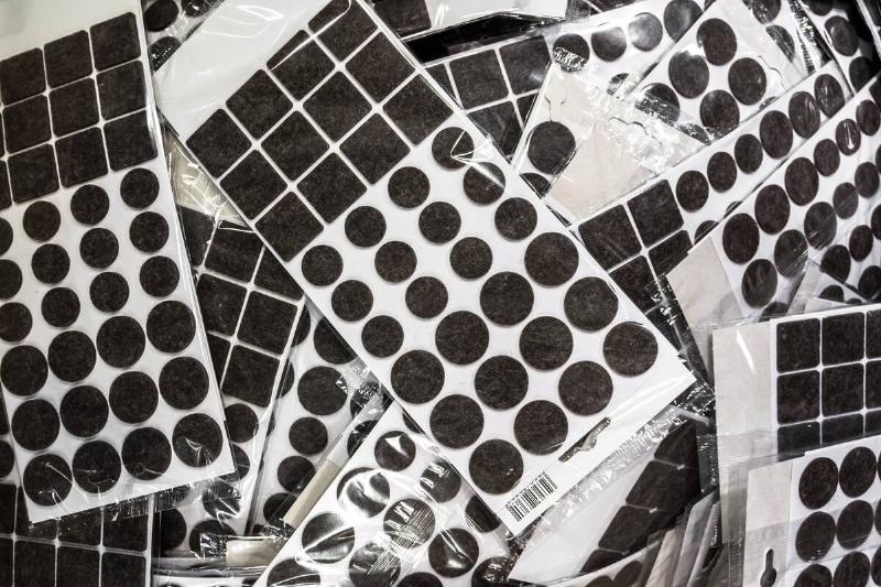 Rubber grip pads for furniture. 