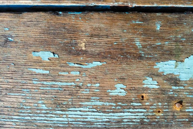 Rub marks on wood. 