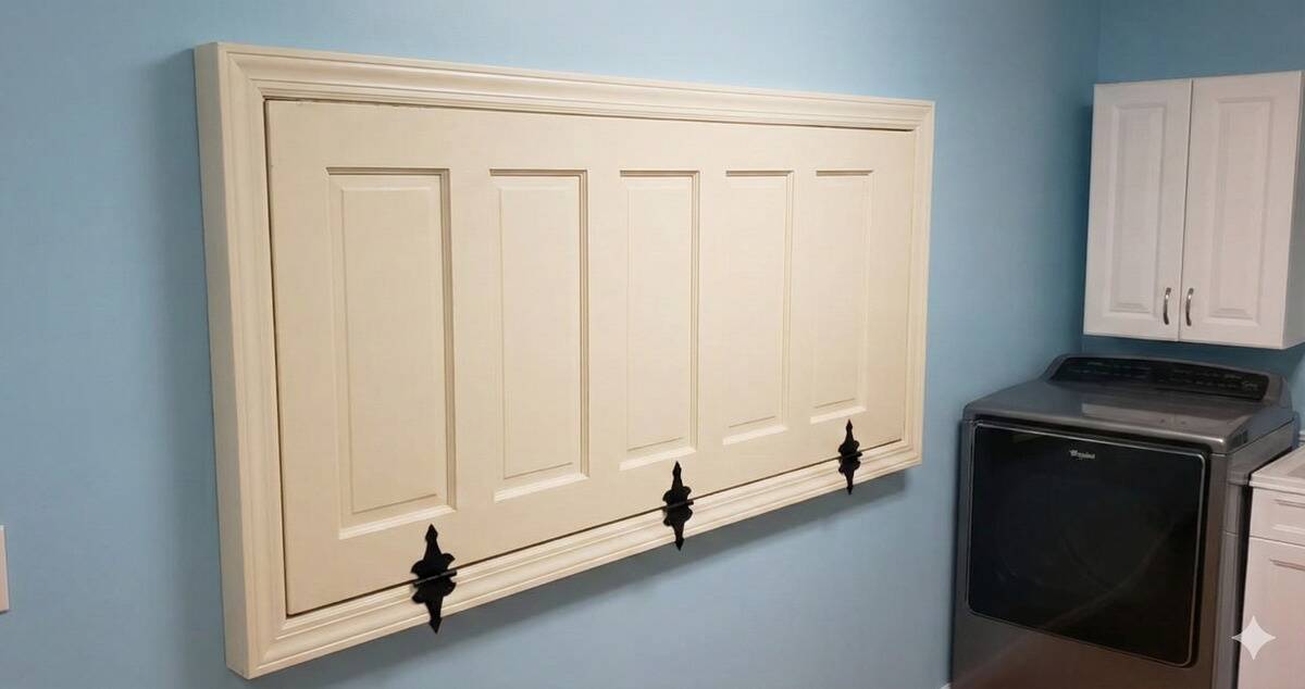 A door mounted on the wall.
