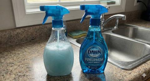 Dawn Powerwash beside a homemade version. 