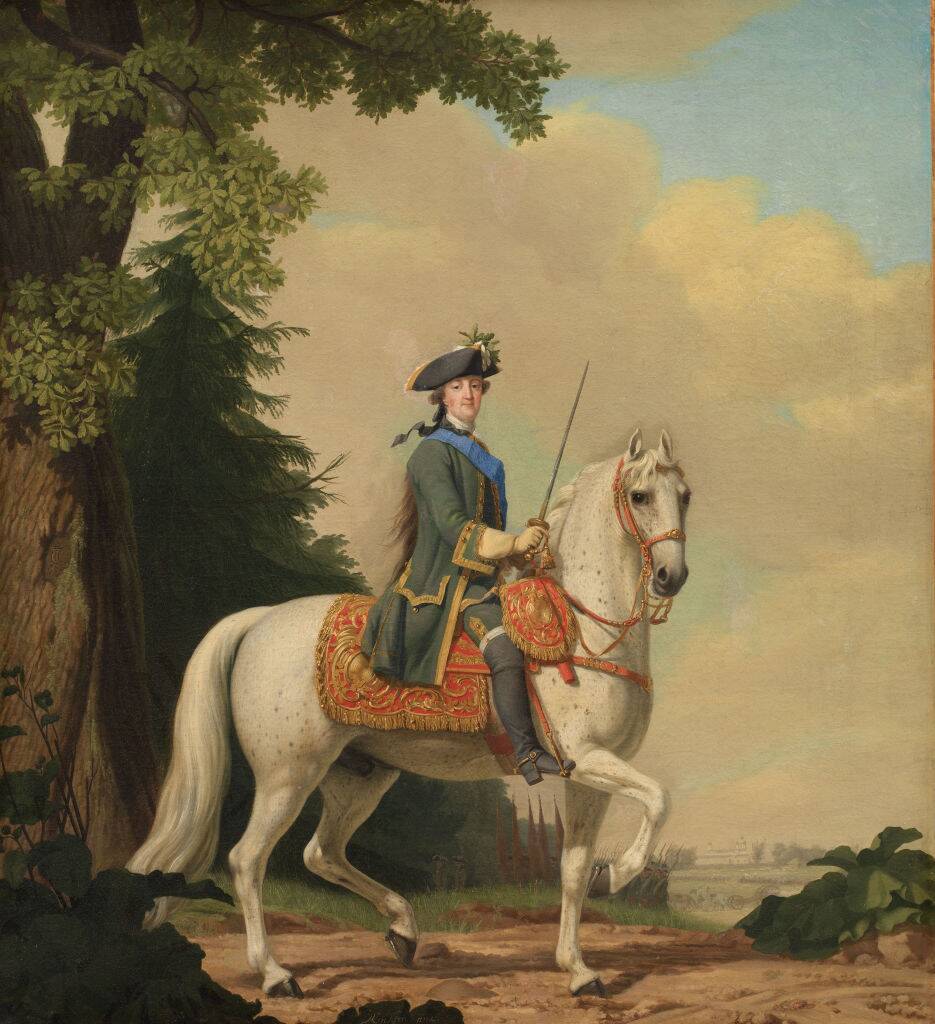 Portrait of Catherine the Great on horseback