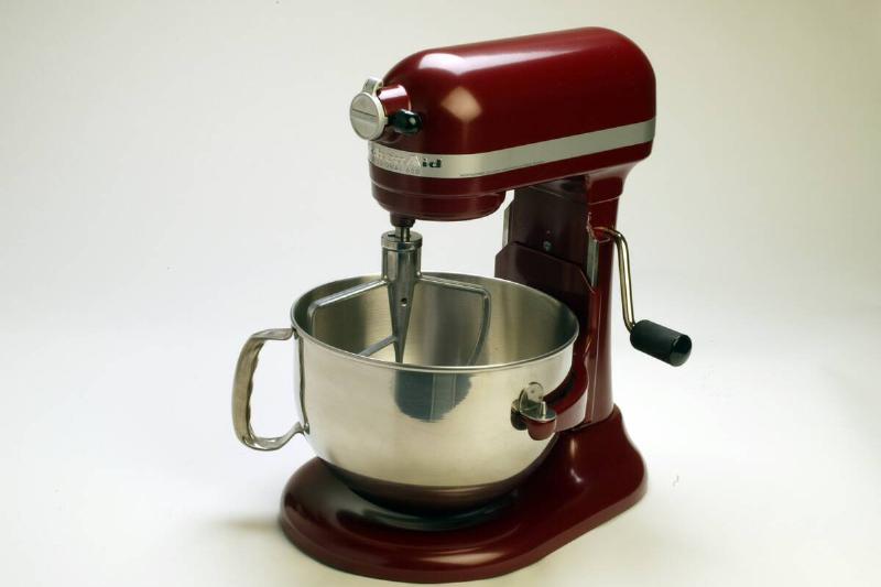A vintage Kitchenaid mixer. 