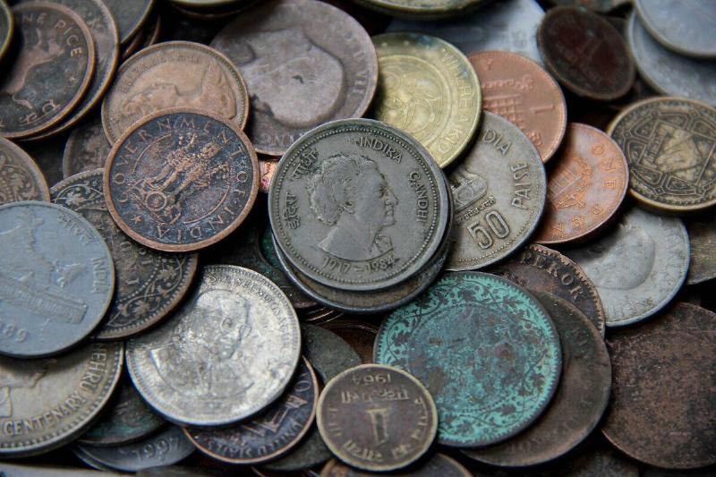 Collection of rare, antique coins.