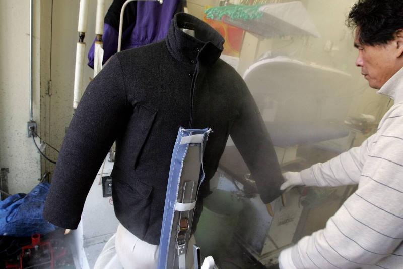 A dry cleaner using products containing perchloroethylene.