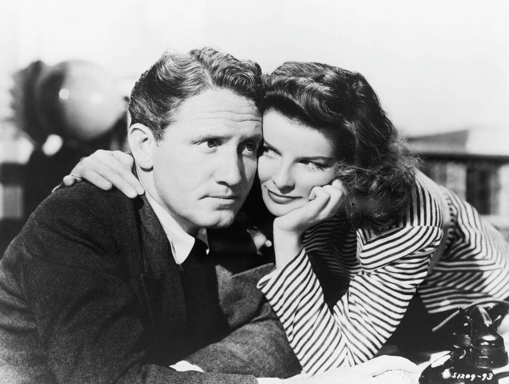 Spencer Tracy and Katharine Hepburn as Sam Craig and Tess Harding in 'Woman of the Year'