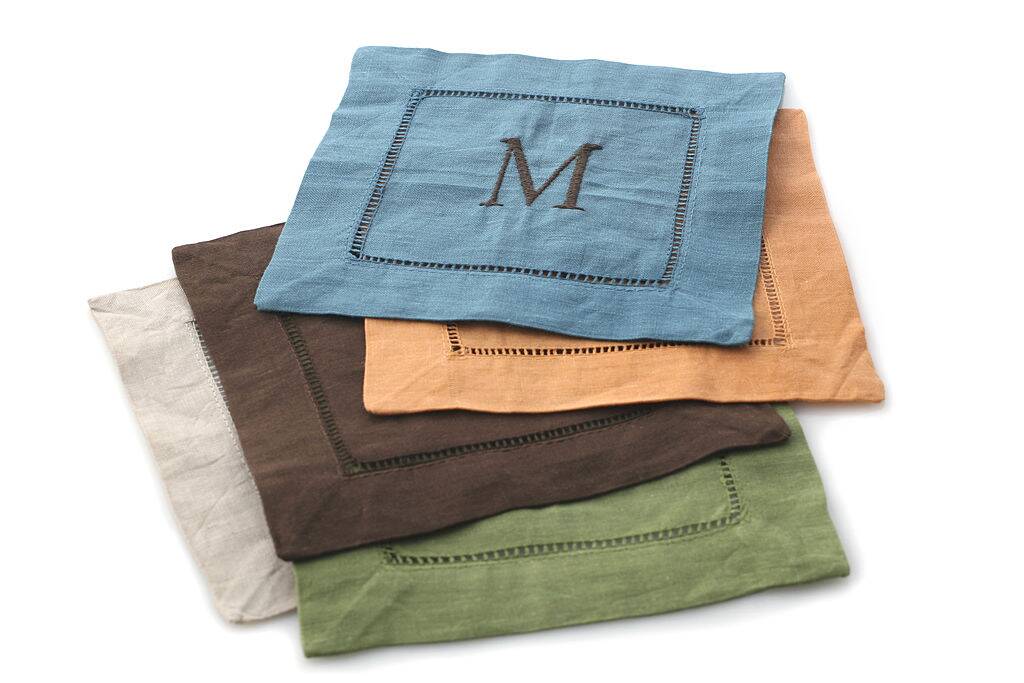 Pile of paper napkins against a white background