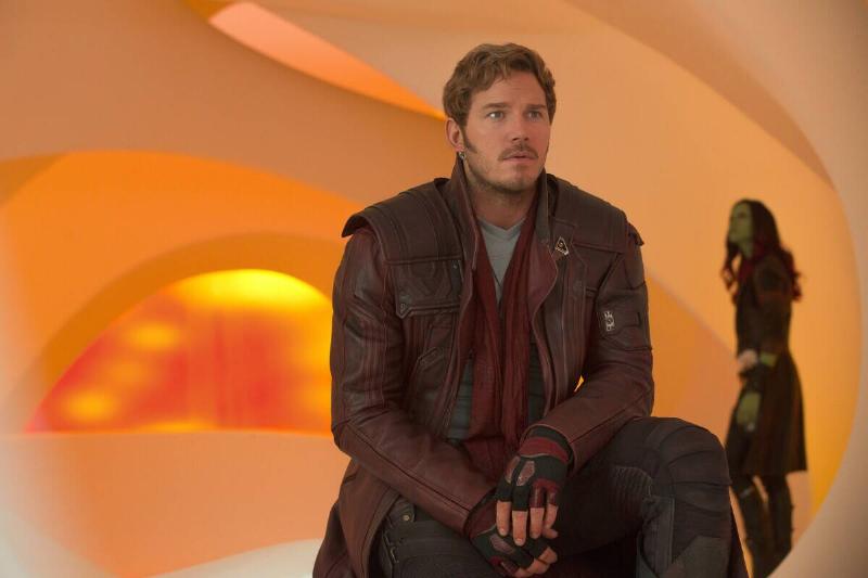 Chris Pratt and Zoe Saldaña as Star-Lord and Gamora in 'Guardians of the Galaxy Vol. 2'