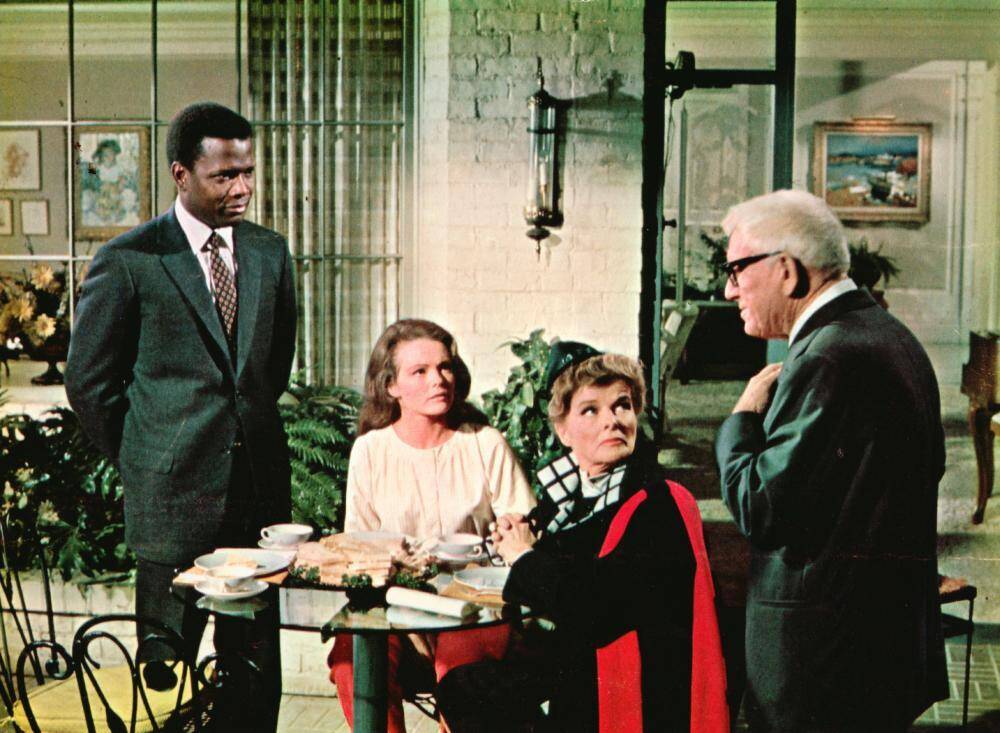 Sidney Poitier, Katharine Houghton, Katharine Hepburn and Spencer Tracy as John Prentice, Joanna 
