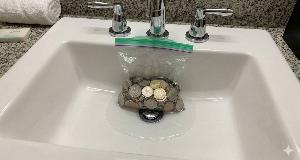 Put A Bag of Coins Over Your Drain — Here’s Why It Actually Works