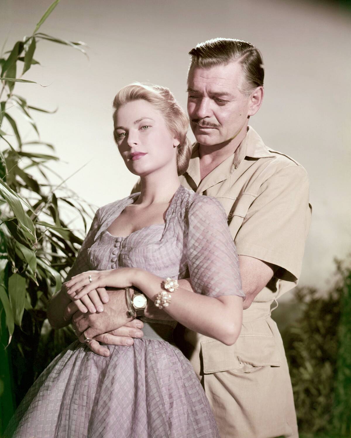 Grace Kelly and Clark Gable as Linda Nordley and Victor Marswell in 'Mogambo'