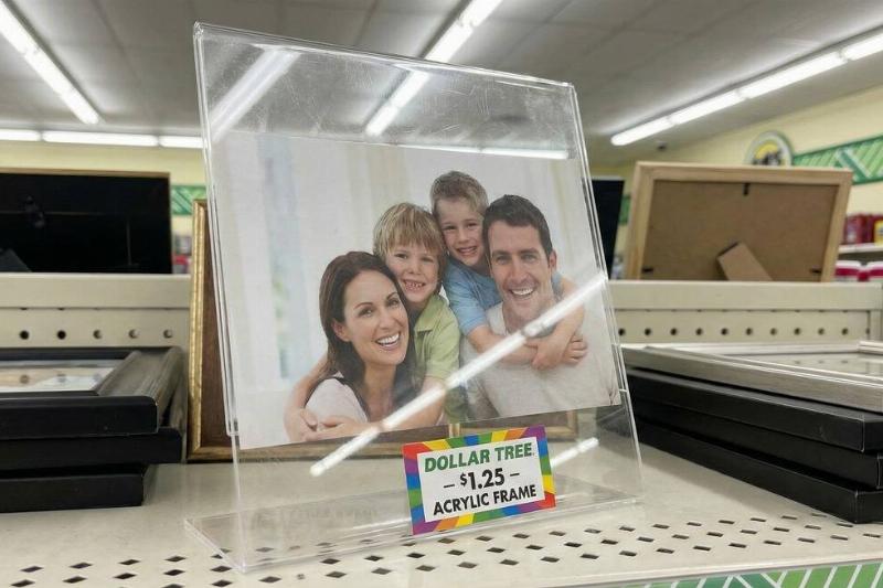 Picture frame in a store. 