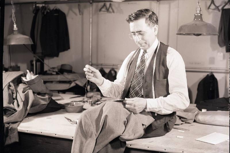 Tailor Sewing a Jacket