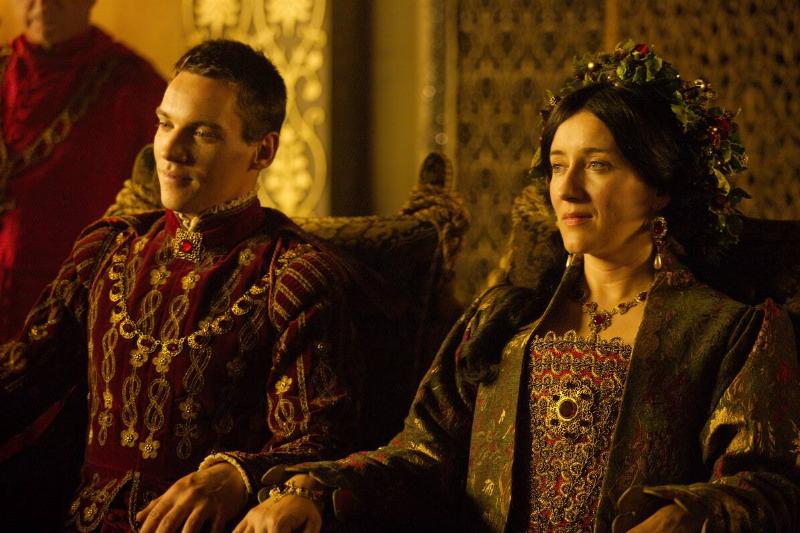 Jonathan Rhys Meyers and Maria Dyle Kennedy as King Henry VIII and Catherine of Aragon in 'The Tudors'
