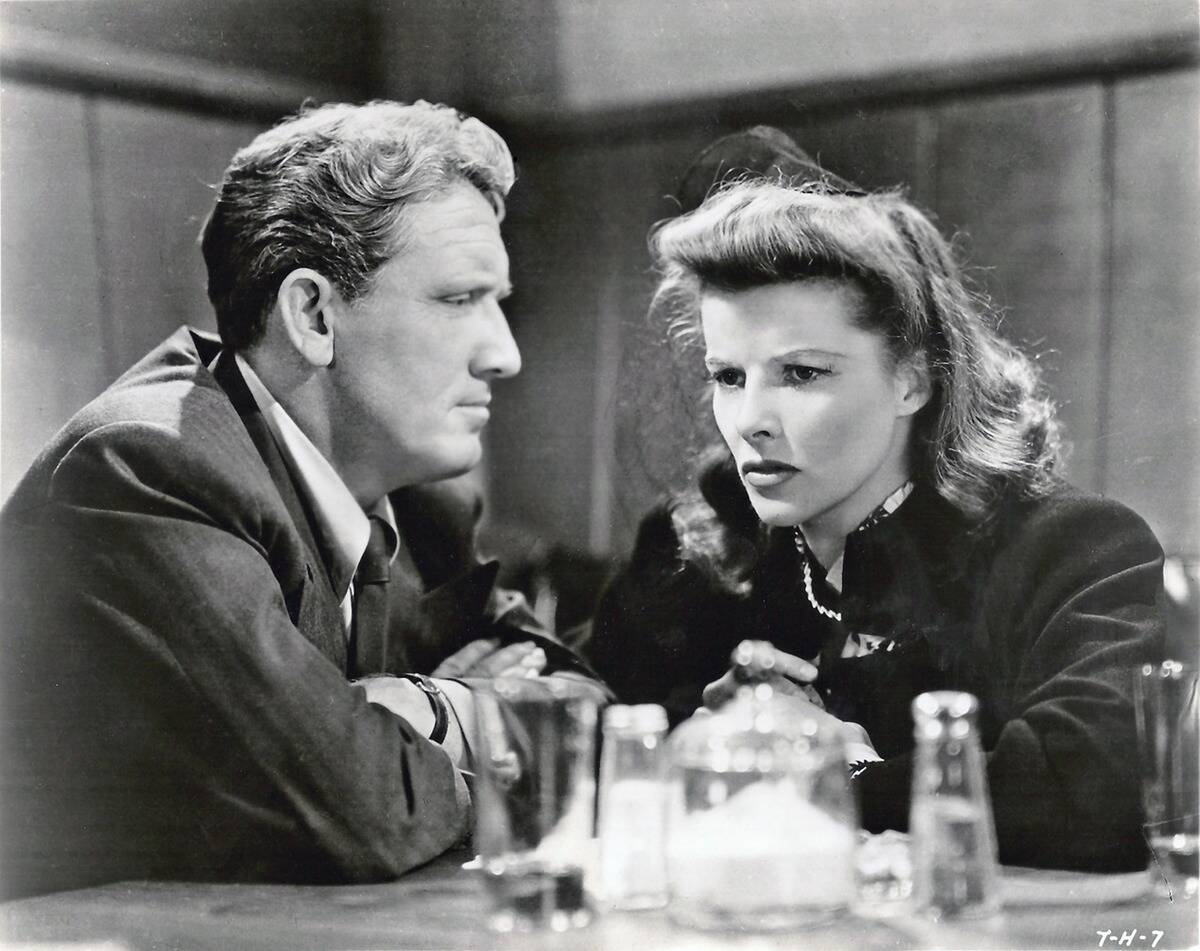 Spencer Tracy and Katharine Hepburn as Sam Craig and Tess Harding in 'Woman of the Year'