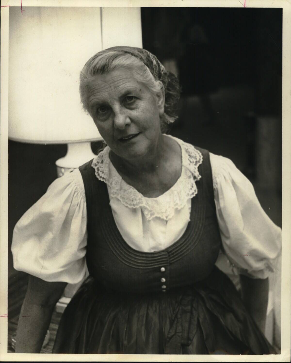 1965 Press Photo Folk music expert Countess Maria Von Trapp