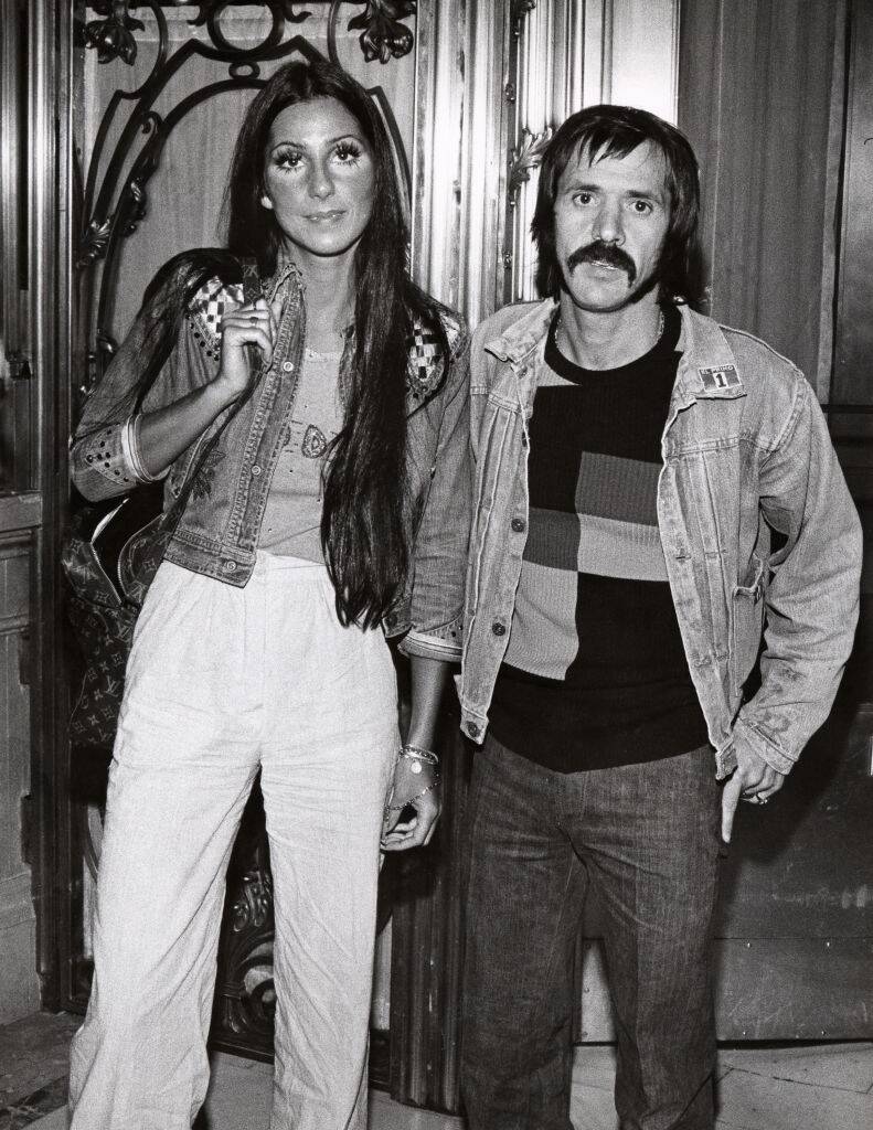 Sonny Bono and Cher standing together