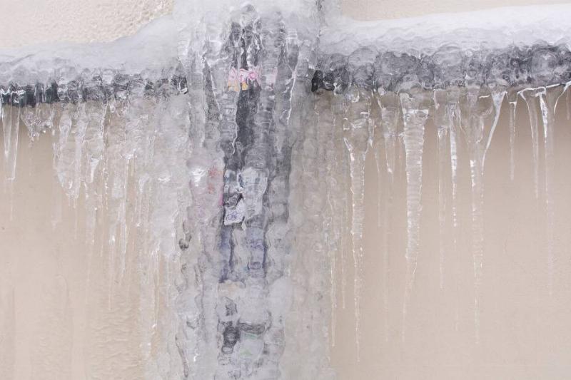 A frozen pipe.