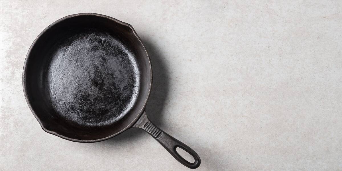 Cast iron pan. 