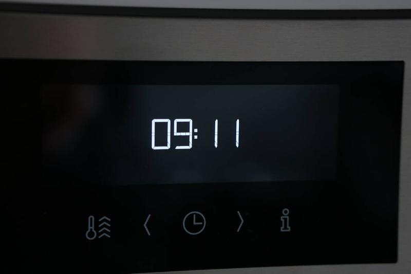 Numbers on microwave clock.