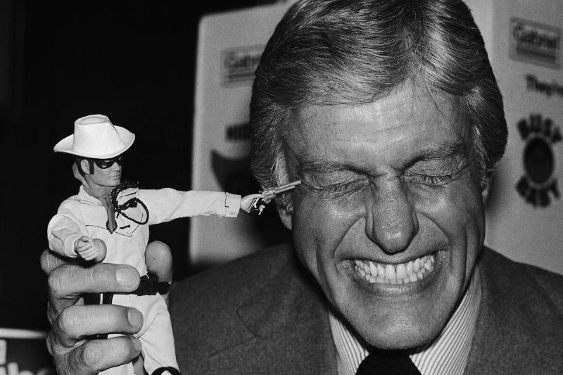 Dick Van Dyke Holding Lone Ranger Doll