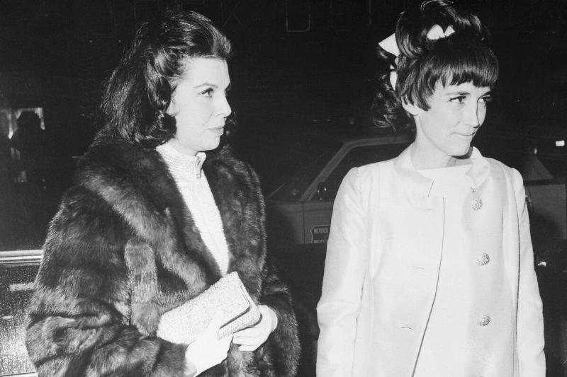 Jacqueline Susann and Helen Brown Arriving at a Premiere