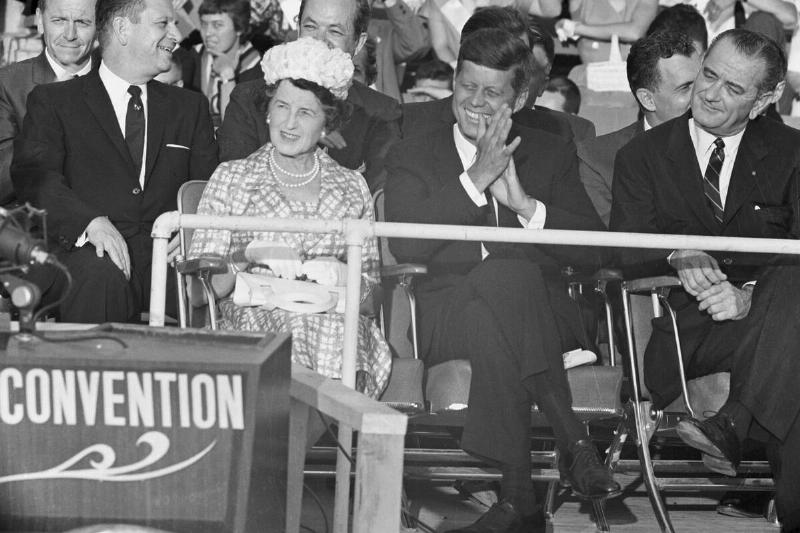 Kennedy and Johnson at the 1960 Democratic Convention