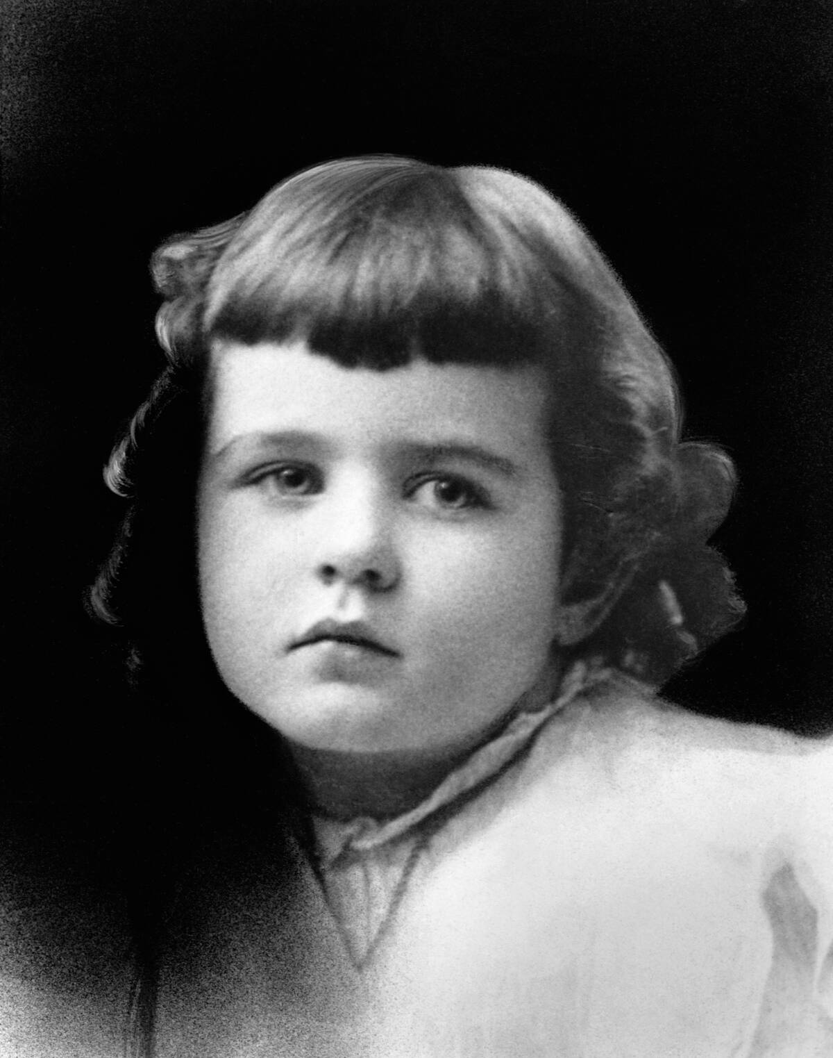 Rose Fitzgerald, mother of President John F. Kennedy, as a child, ca. 1894-1895.