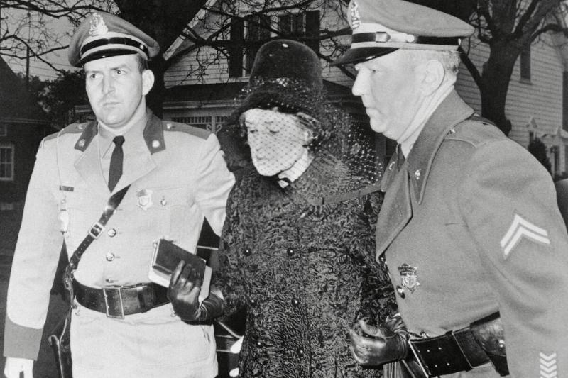 Rose Kennedy Being Walked to Car by State Officials