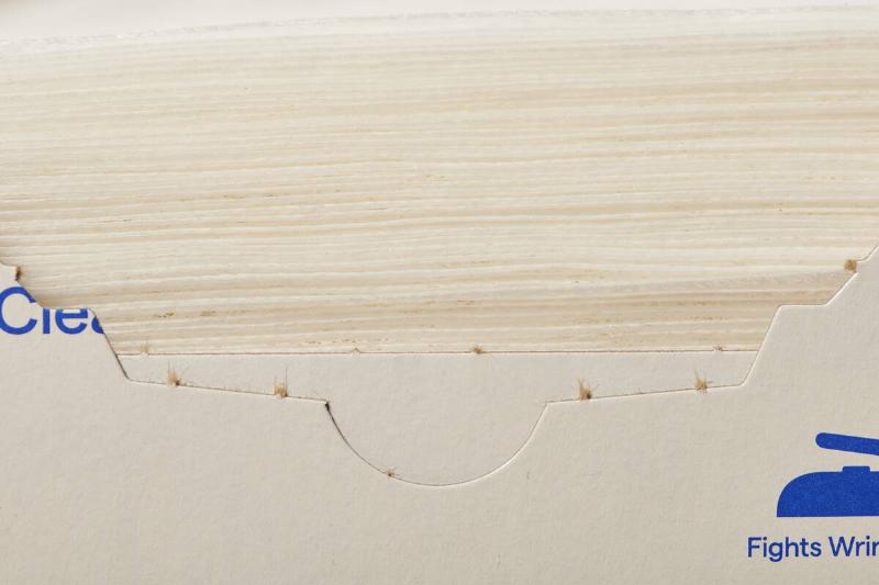 A close up on a box of dryer sheets.