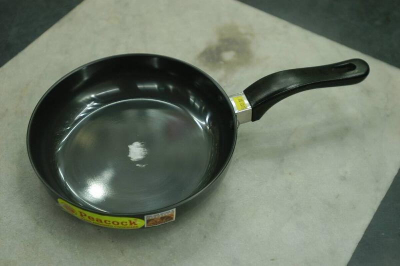 A non-stick frying pan. 