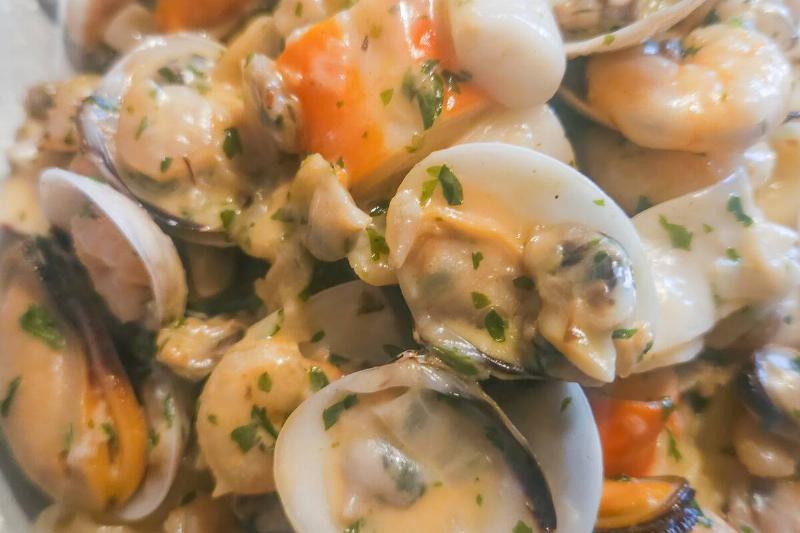 Close-up of a seafood dish