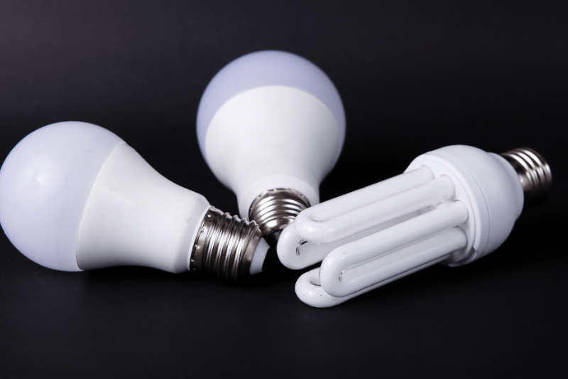 3 different light bulbs. 