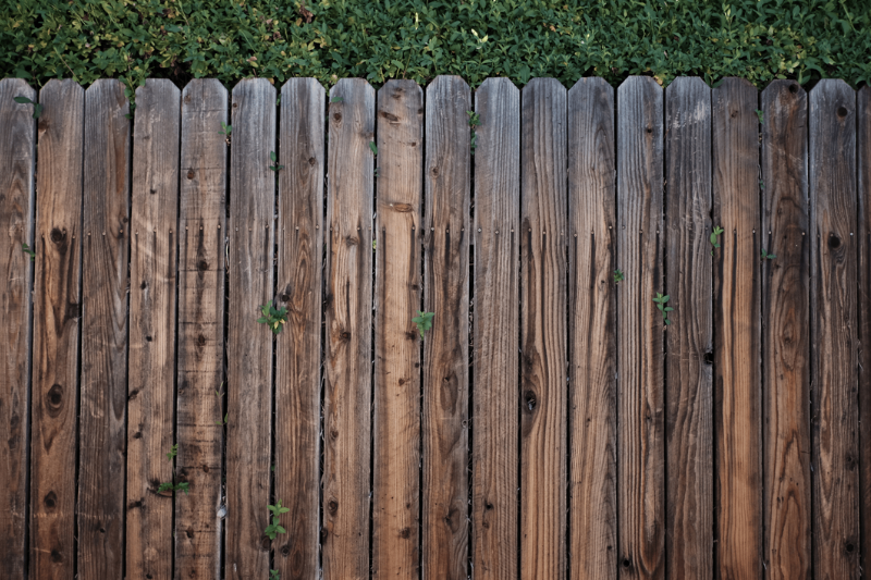 An old stained fence.