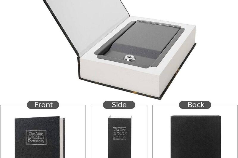 A hollow book that can hold something inside of it. 