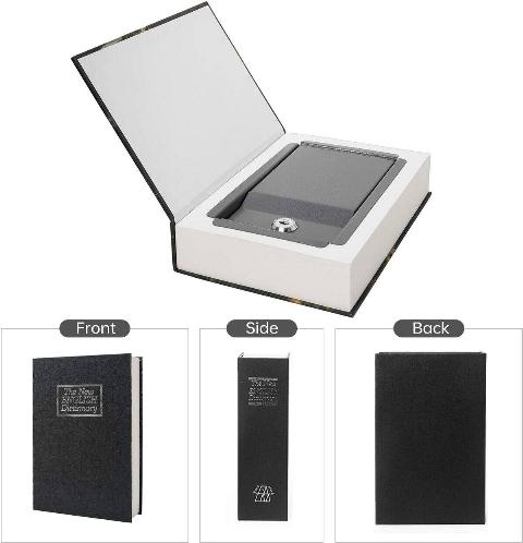 A hollow book that can hold something inside of it. 